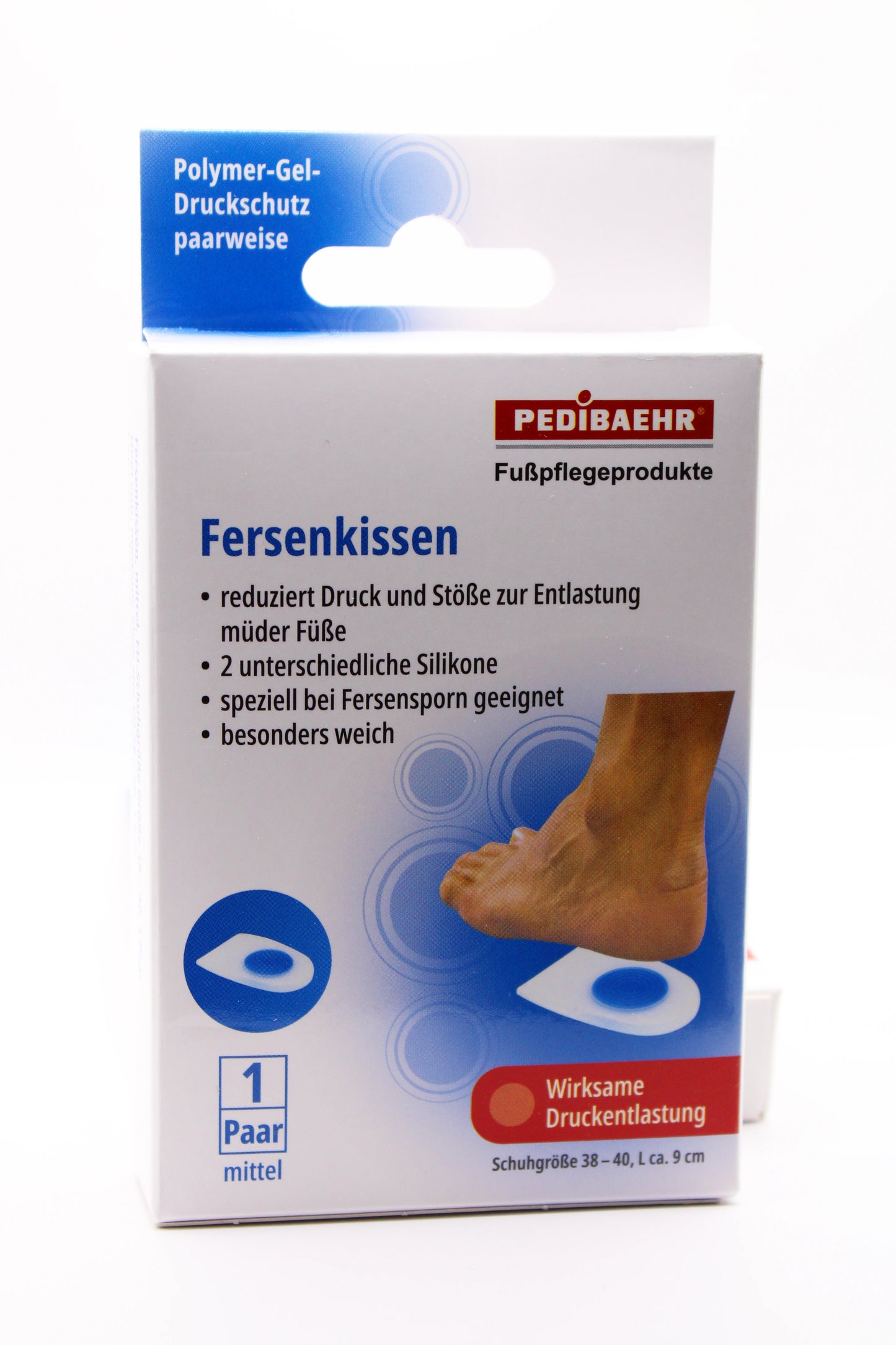 PEDIBAEHR GEL-FERSENKISSEN MITTEL 1 PAAR